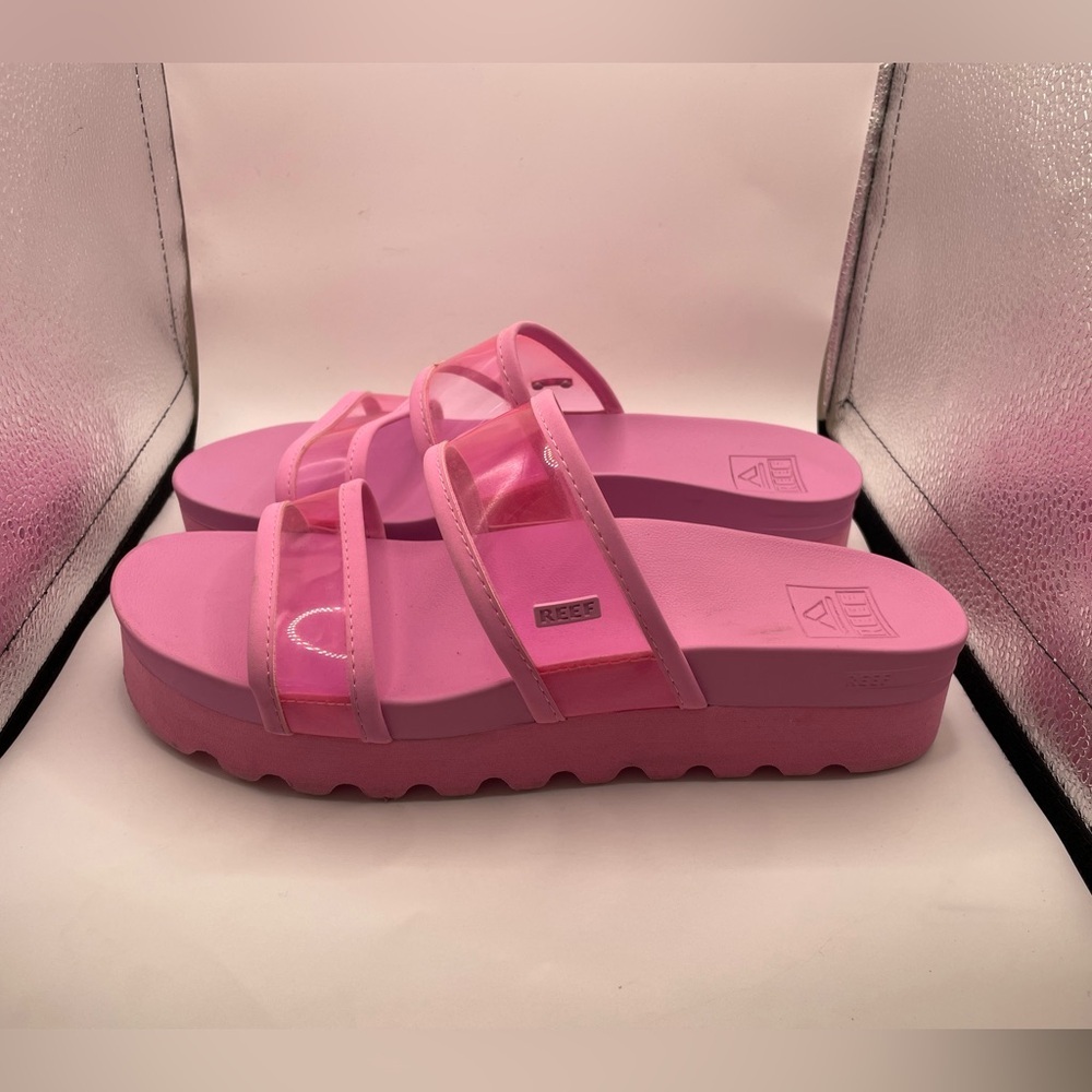 Reef vista high energy women’s pink platform sandals size 9